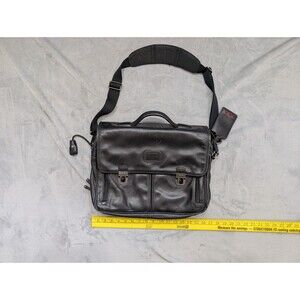 Tumi 96167d4 Leather Briefcase Messenger Black Soft Leather Laptop Bag